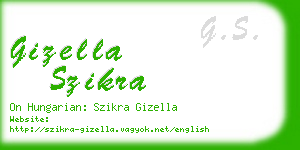 gizella szikra business card